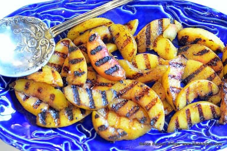 cardamom & cloves grilled peaches