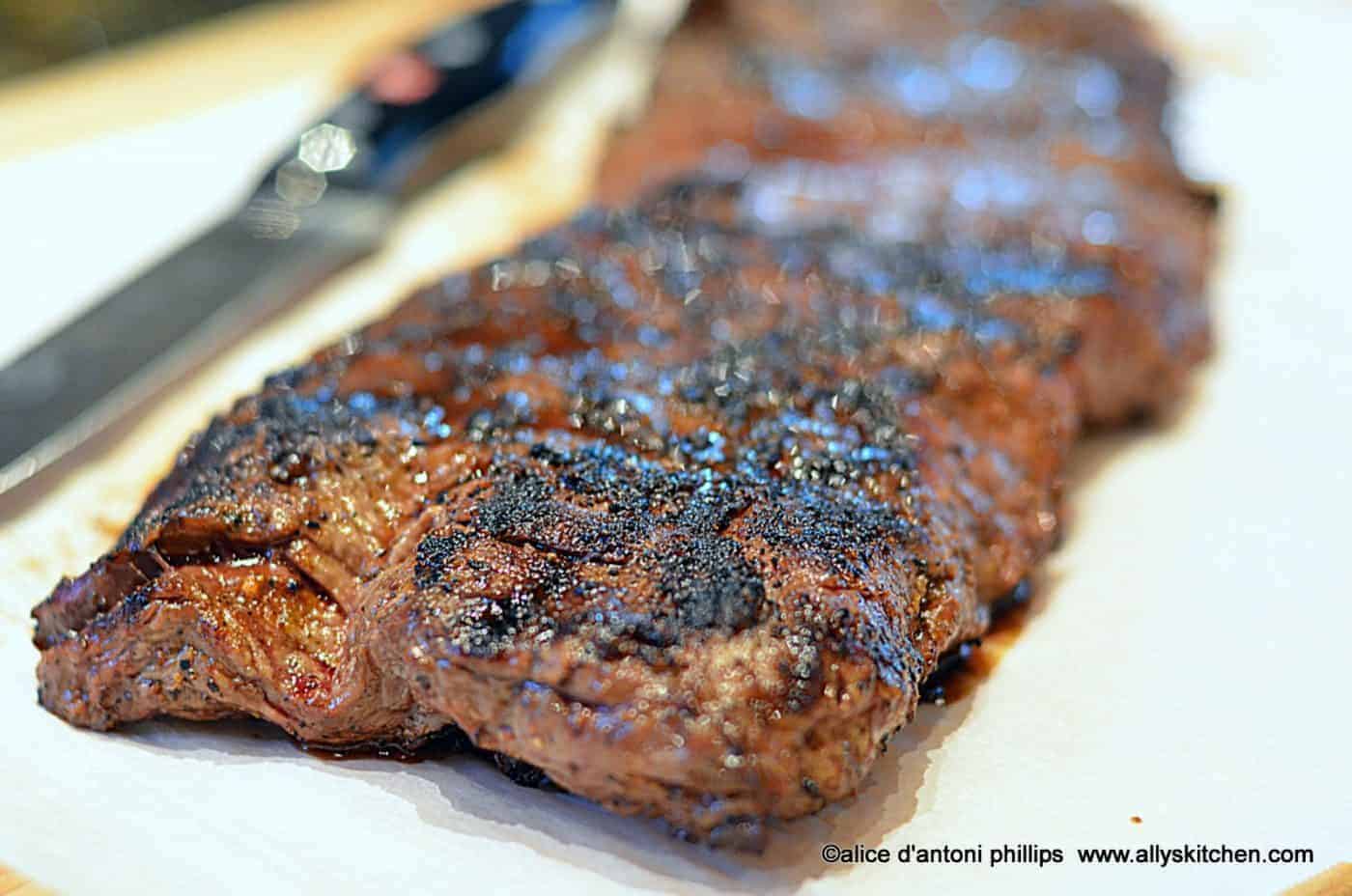 grilled spicy skirt steak