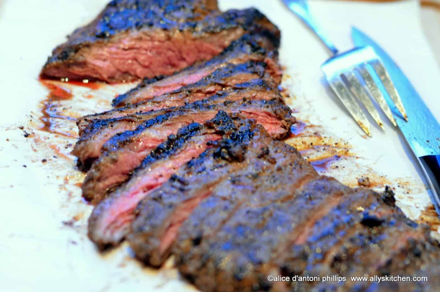 grilled spicy skirt steak