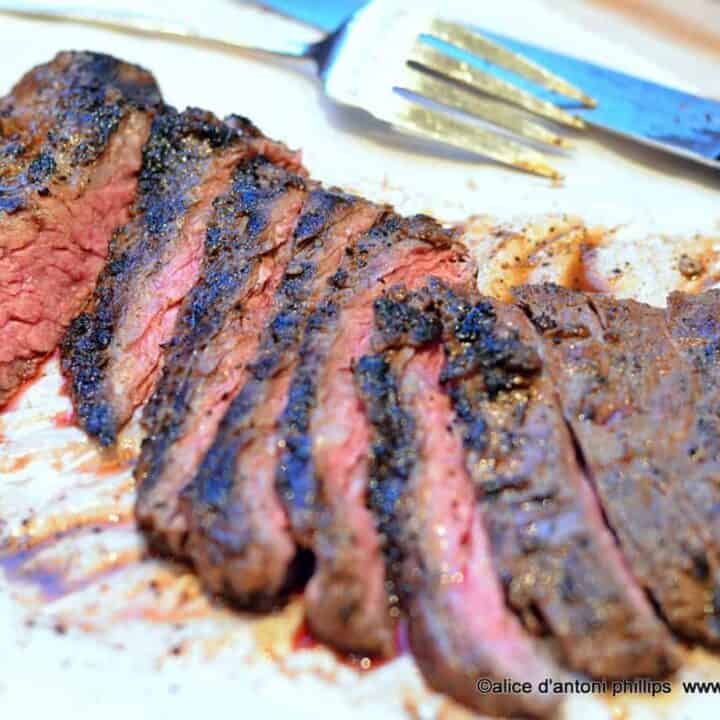 ~grilled spicy smokey skirt steak~