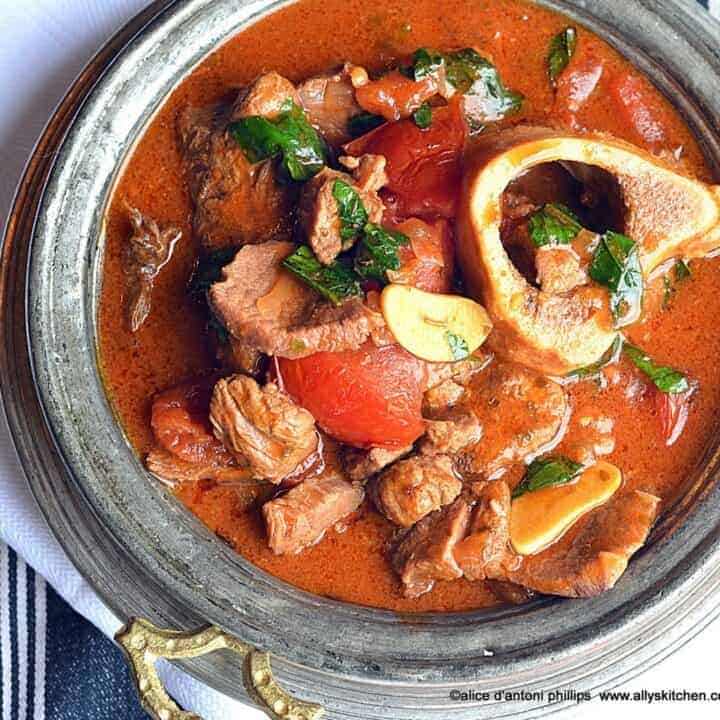 ~tomato garlic basil beef stew~