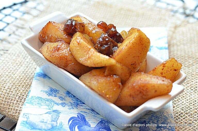 maple syrup fried apples & dates
