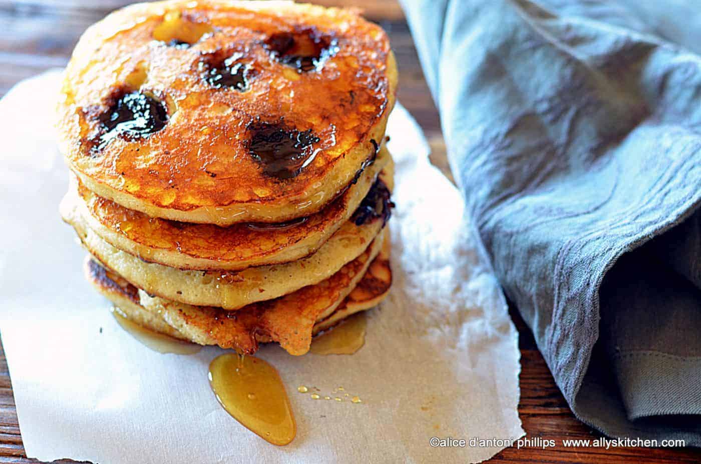 Sweet Dark Cherry Buttermilk Pancakes