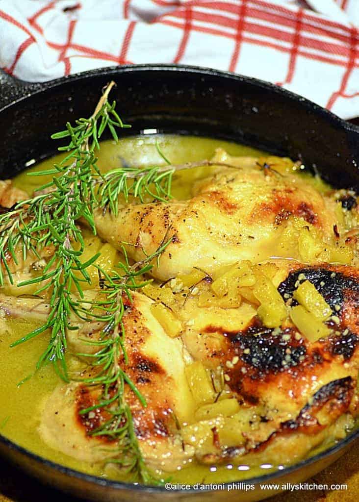 spatchcock pineapple rosemary chicken