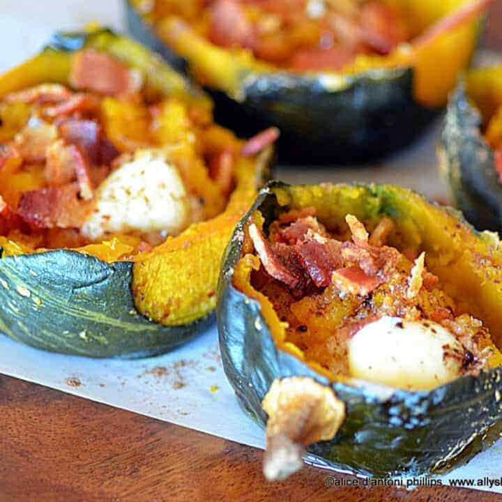 roasted acorn squash & hardwood smoked bacon