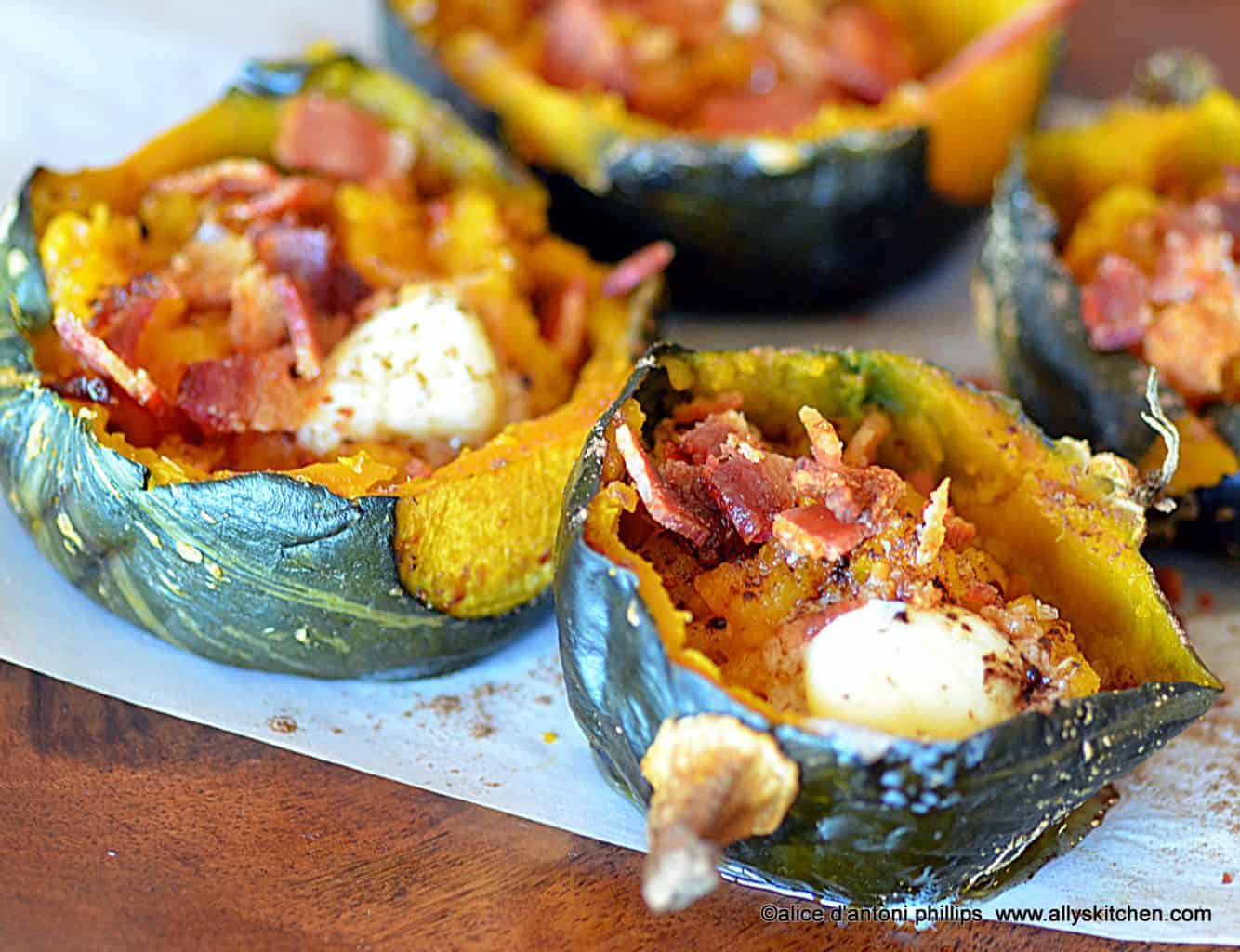 roasted acorn squash & hardwood smoked bacon