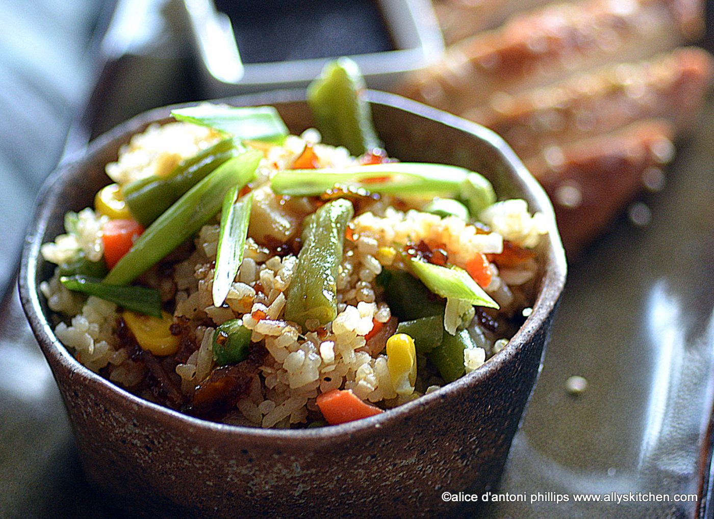 tandoori coconut jasmine rice with water chestnuts & vegetables Ally