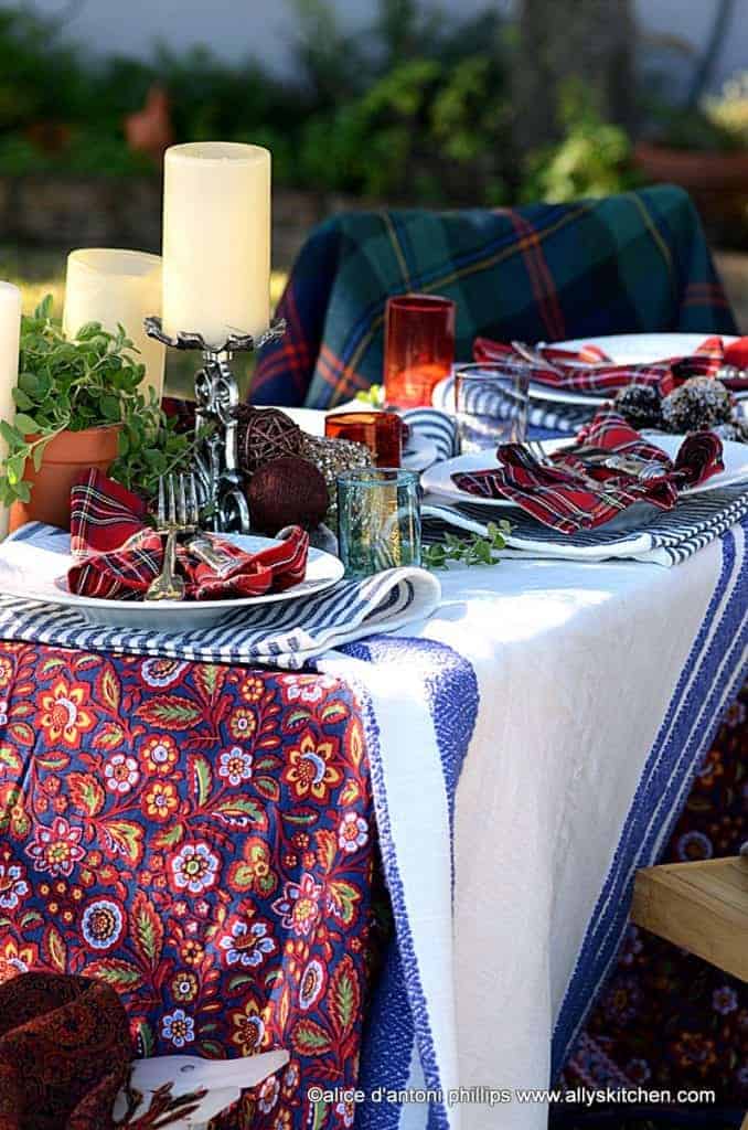 cozy holiday tables