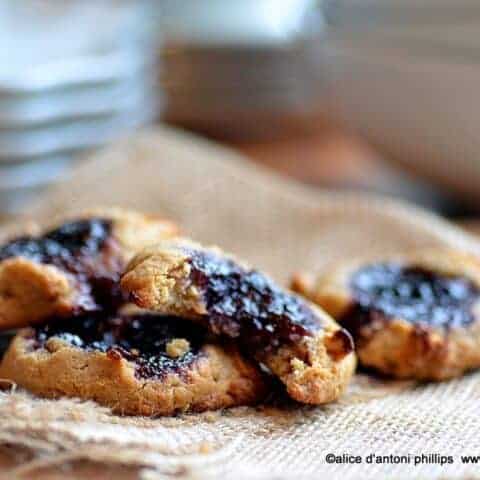 peanut butter & jam cookies