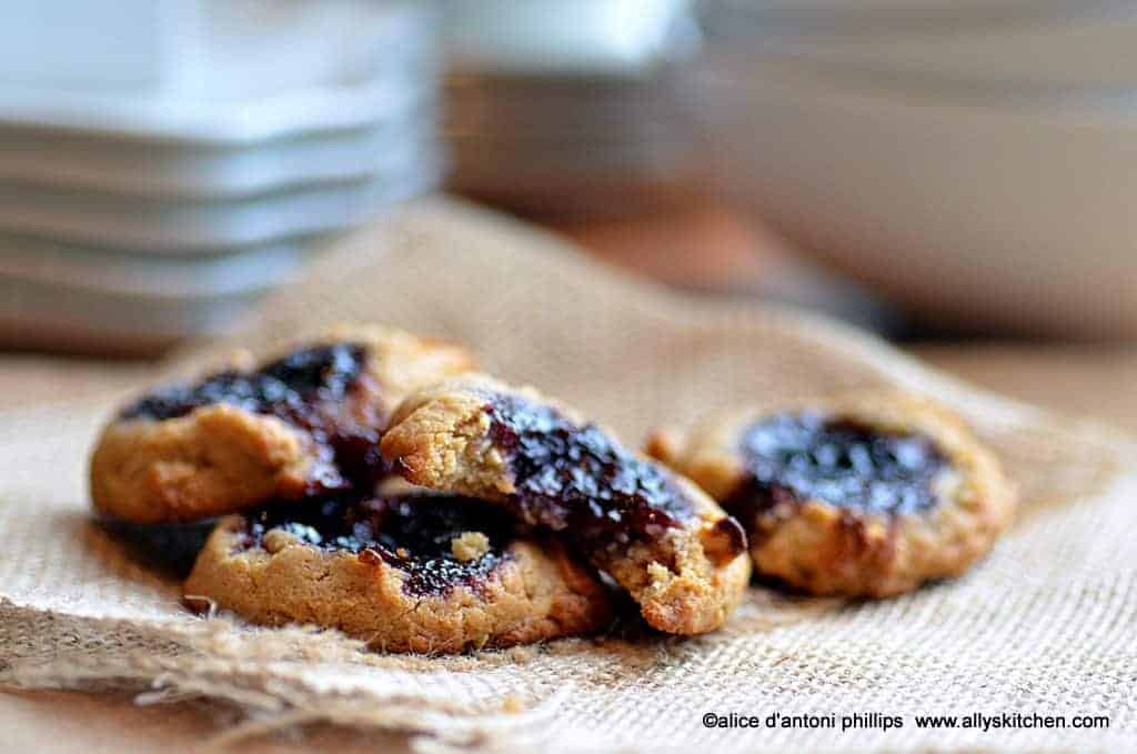 peanut butter & jam cookies