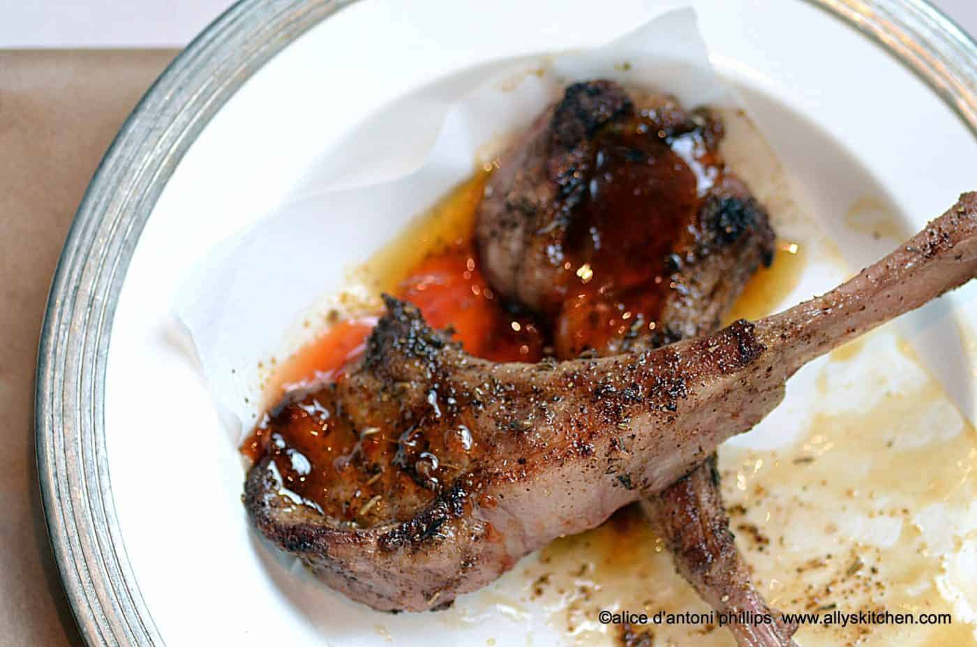 Grilled Lamb Chops with Kefir Verde Sauce 