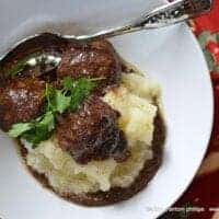 country style beef meatballs with gravy