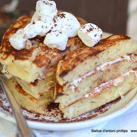 s'mores coconut pancakes