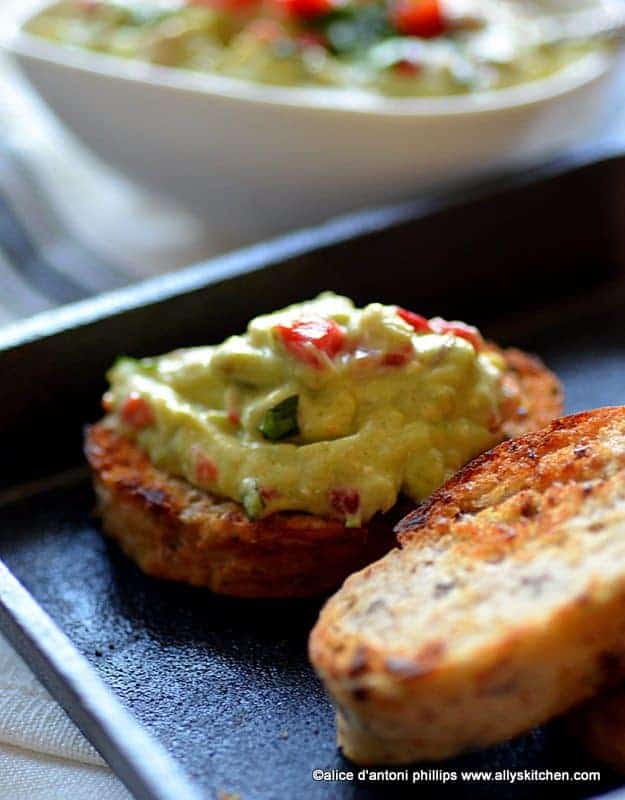 avocado pimento cheese fruit spread