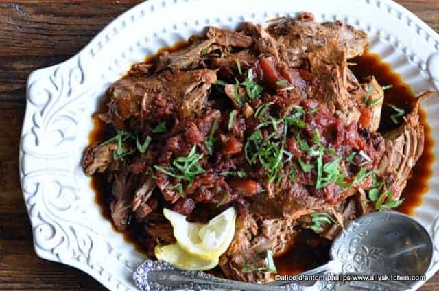 slow cooked spiced leg of lamb