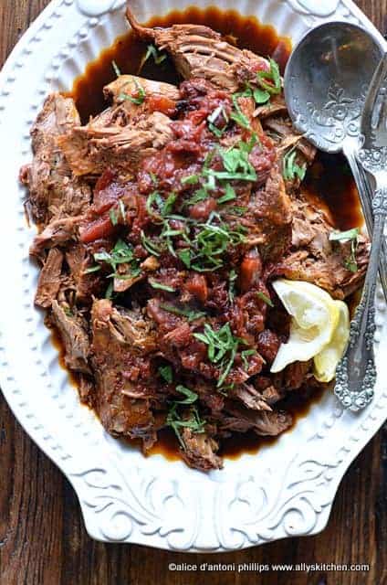 slow cooked spiced leg of lamb