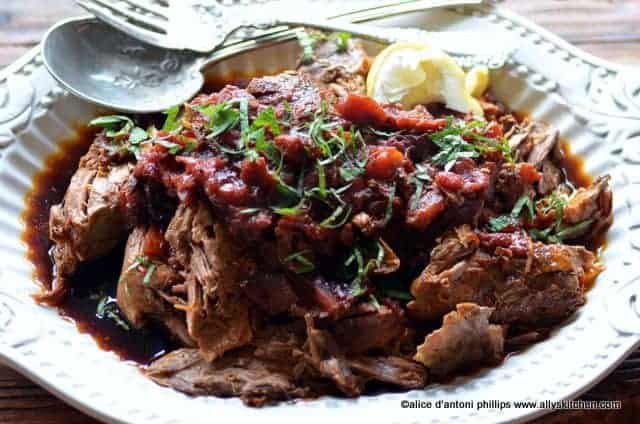 slow cooked spiced leg of lamb