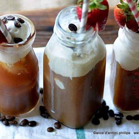 coffee strawberry chiller