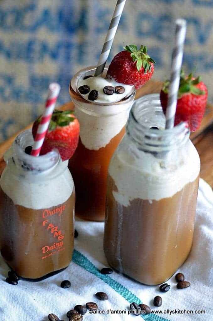 coffee strawberry chiller