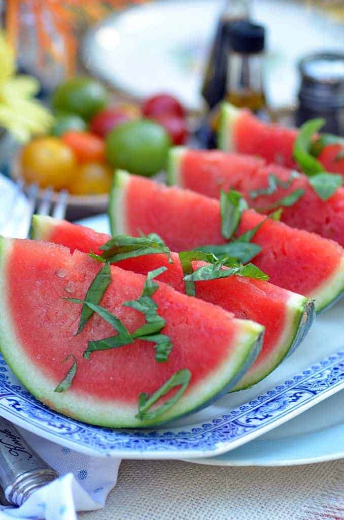 refreshing basil watermelon