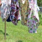 Shirts and dresses hanging from the line - the clothesline talks