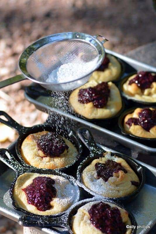 ricotta dumpling with raspberry sauce