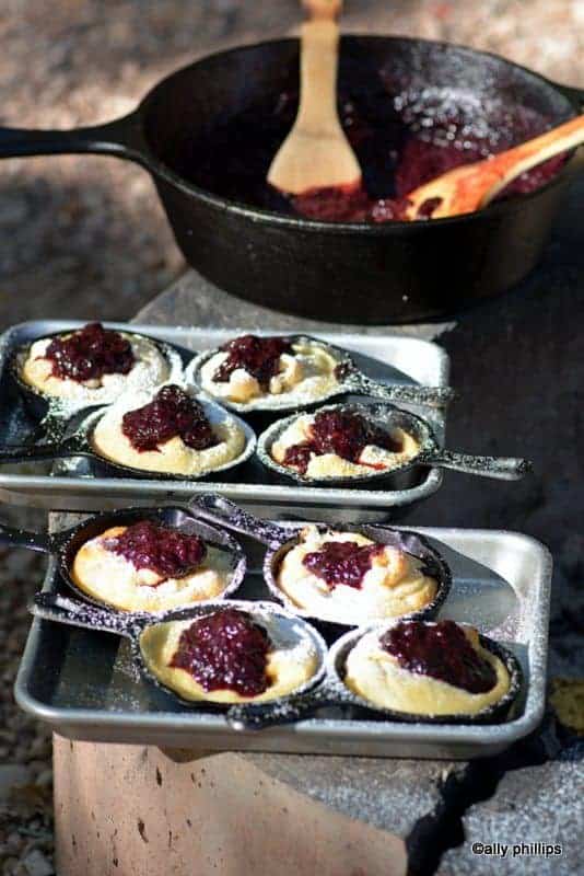 ricotta dumpling with raspberry sauce