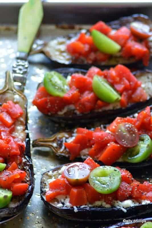 harissa eggplant & roasted red peppers