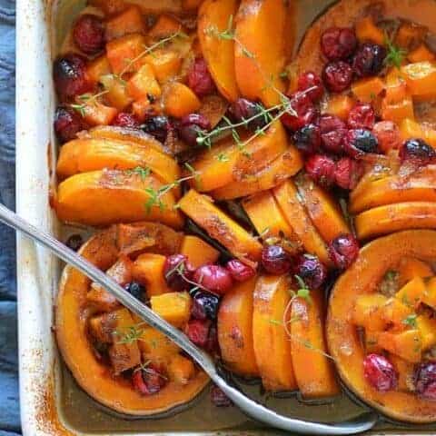 butternut squash cranberry bake