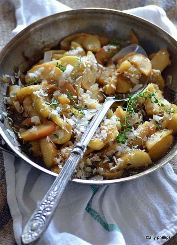 skillet spiced apples & coconut