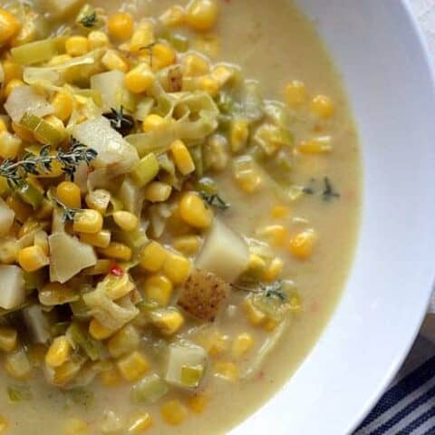 coconut curry leek corn chowder