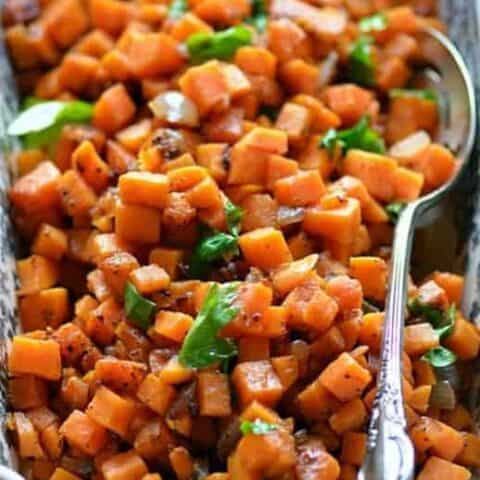 bacon sweet potato hash