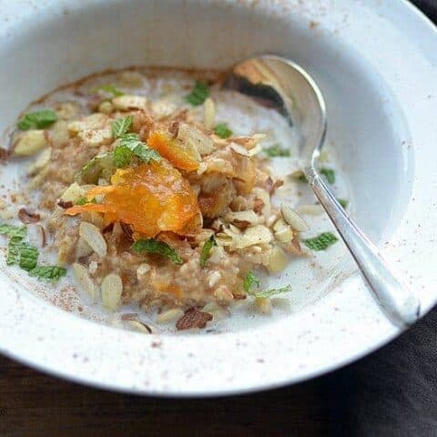 orange marmalade oatmeal & almonds