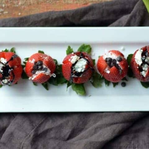 stuffed savory & sweet strawberries