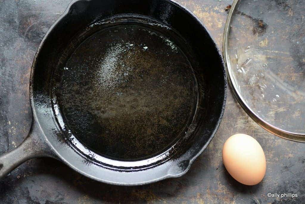 the perfect skillet steamed egg