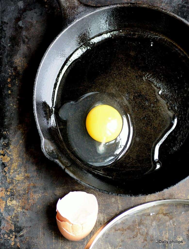 the perfect skillet steamed egg