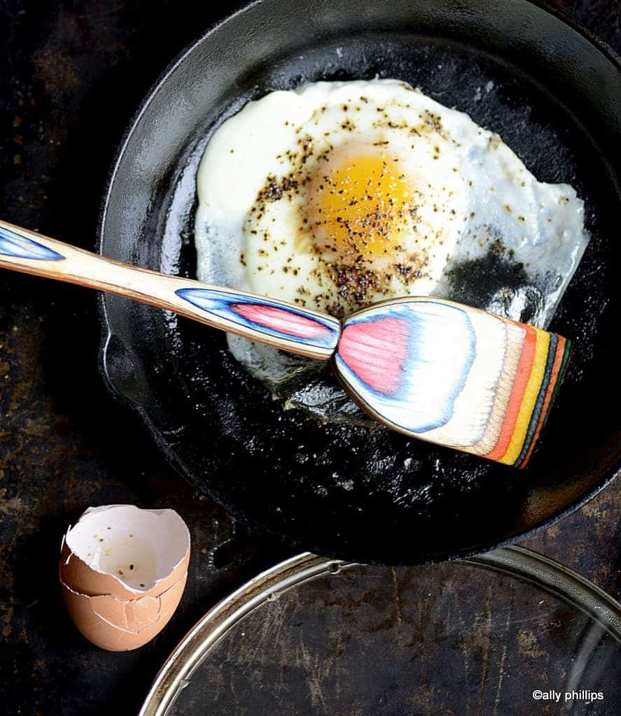 the perfect skillet steamed egg