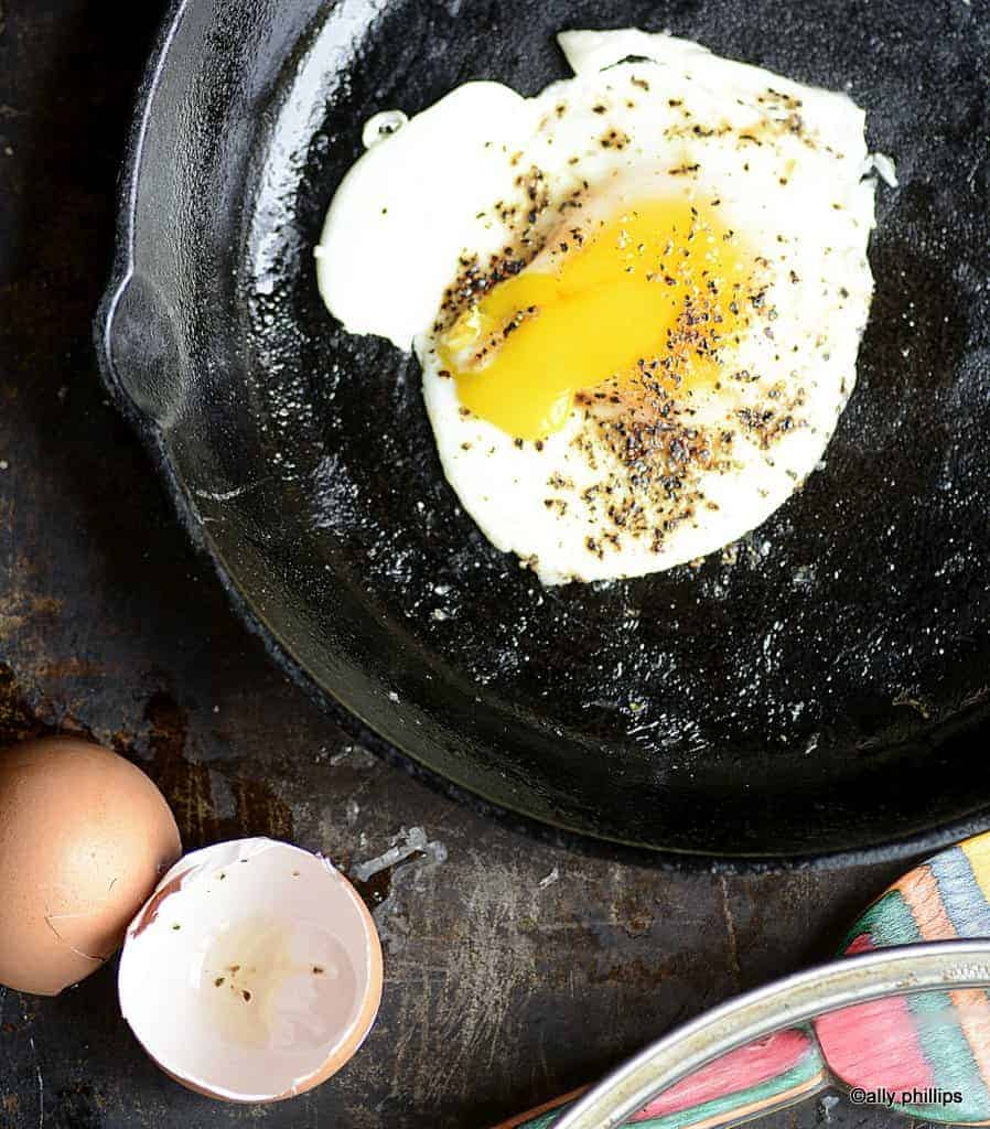 the perfect skillet steamed egg