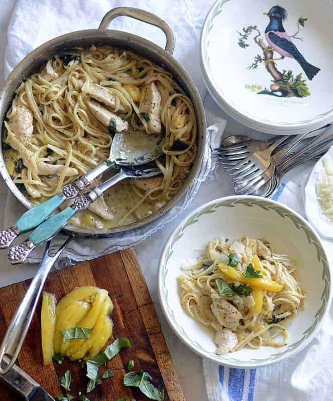 mango basil chicken linguine