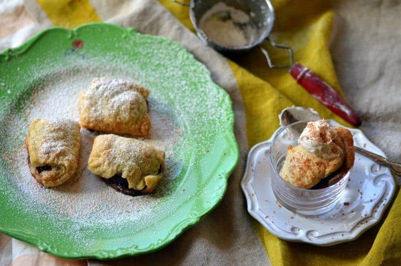 strawberry chocolate beignet