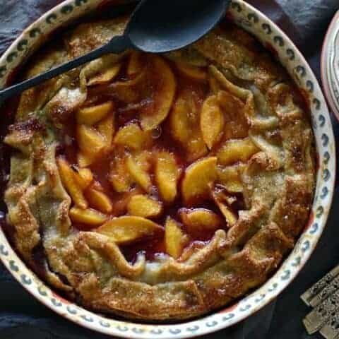 rum coconut liqueur ribbon peach pie