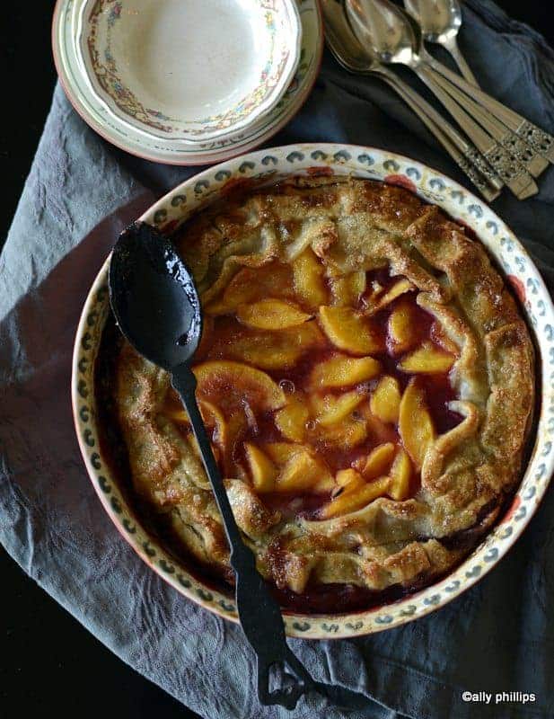 rum coconut liqueur ribbon peach pie