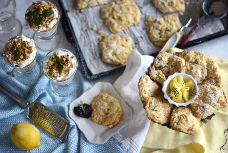 pineapple rosemary scone cakes