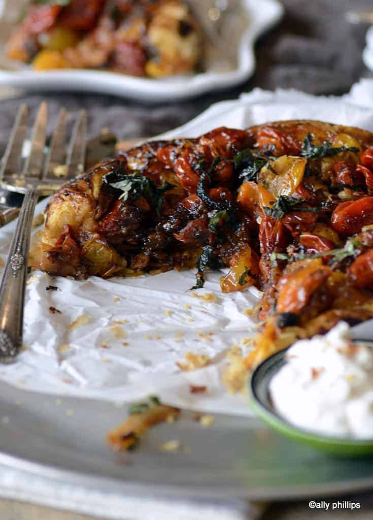 upside down tomato tart