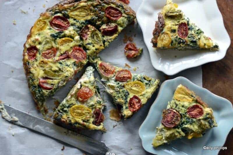 goat cheese spinach tart