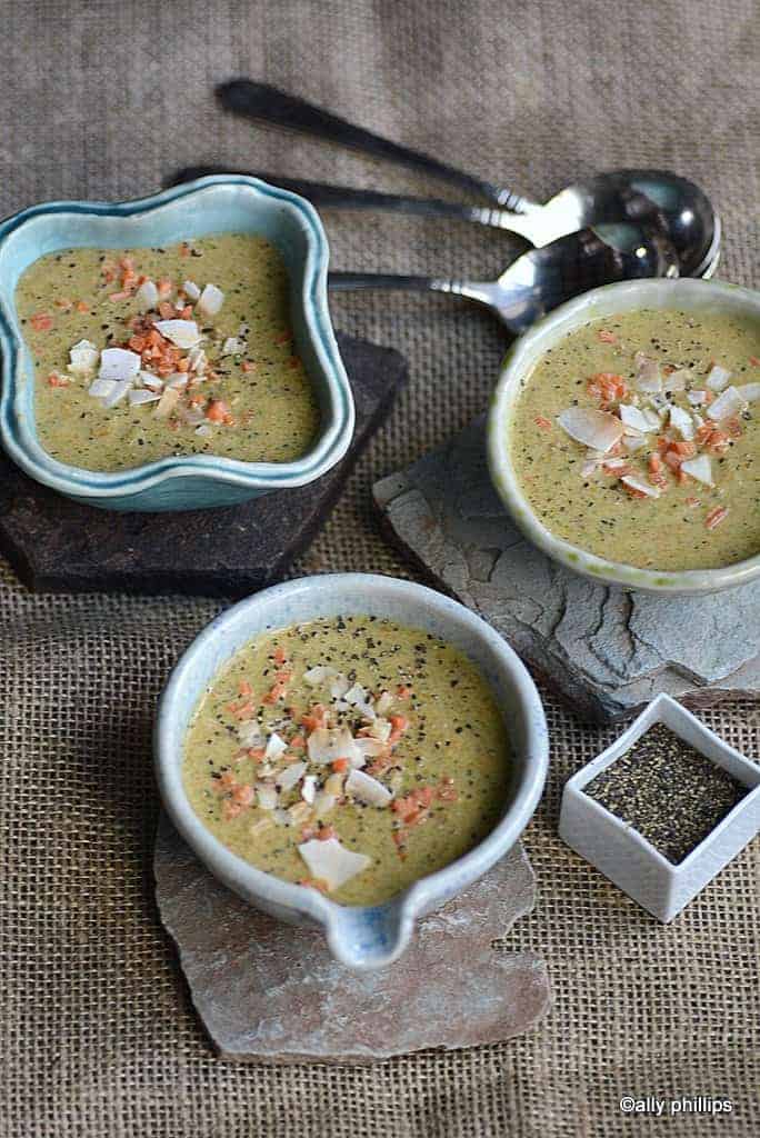 coconut ginger broccoli carrot soup