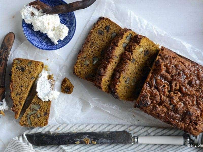 pumpkin fig date nut bread