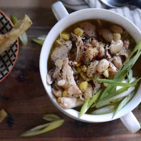 chicken fajita white bean slow cooker soup