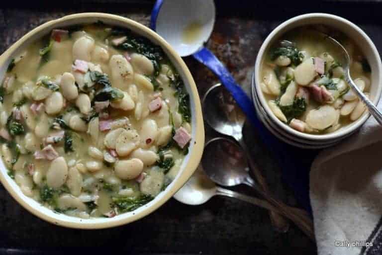 buttery lima beans & spinach