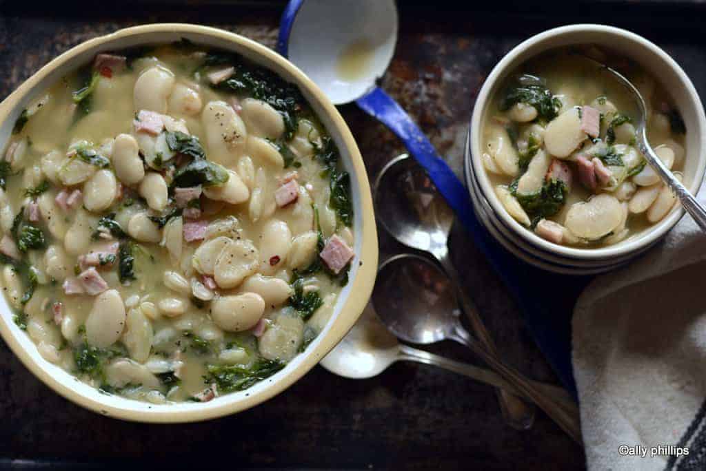 buttery lima beans & spinach